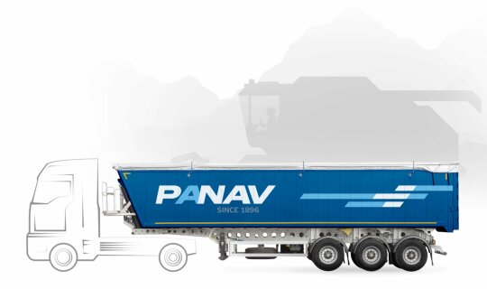 1707 - Sklápěcí návěs s&nbsp;hliníkovou korbou 50 m3